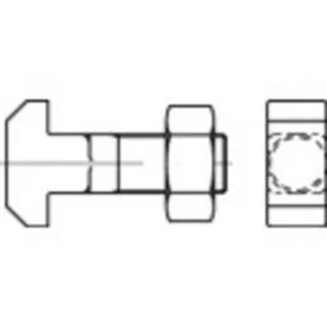 Šroub s T hlavou a čtyřhranem Toolcraft, DIN 186, 50 ks, M6, 45 mm