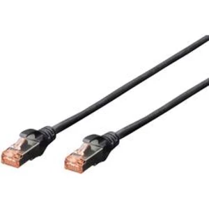 Síťový kabel RJ45 Digitus DK-1644-010/BL, CAT 6, S/FTP, 1.00 m, černá