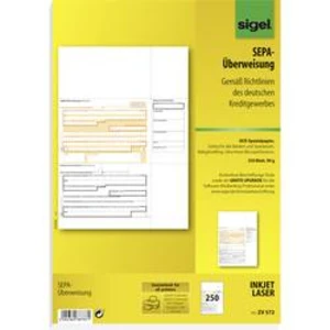 Sigel formulář pro převod SEPA-Überweisung A4 Počet listů: 250 ZV572