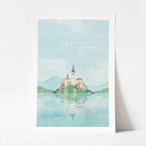 Plagát Travelposter Slovenia, A3