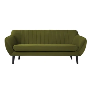 Zelená zamatová pohovka Mazzini Sofas Toscane, 188 cm