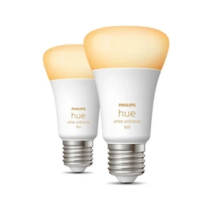 LED žárovka E27 Philips Hue 2ks 6W (60W) White Ambiance (2200-6500K) stmívatelná