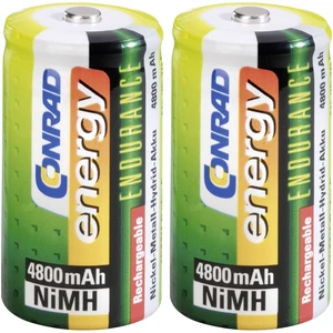 akumulátor typu C  Conrad energy Endurance HR14, Ni-MH, 4800 mAh, 1.2 V, 2 ks