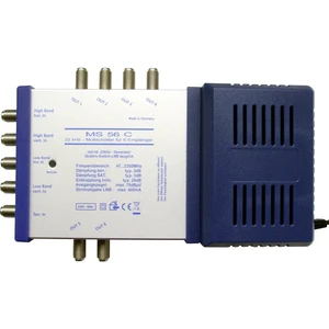 SAT multiswitch (multispínač) RENKFORCE MS56C, vstupy 4 SAT / 1 terestriál, výstup 6