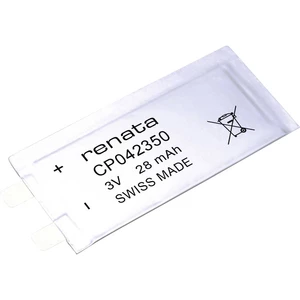 Renata Thin-Film Primary CP042350.IB špeciálny typ batérie Prismatisch spájkovacia špička v tvare U lítiová 3 V 28 mAh 1