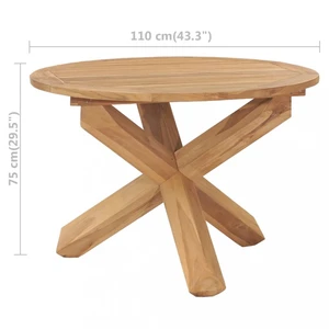 Zahradní jídelní stůl teak Dekorhome 110 cm