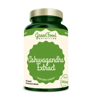 Ashwagandha Extract - GreenFood Nutrition, 90 kapslí,Ashwagandha Extract - GreenFood Nutrition, 90 kapslí