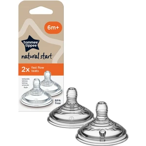 Tommee Tippee Natural Start Anti-Colic Teat cumlík na fľašu Fast Flow 6 m+ 2 ks