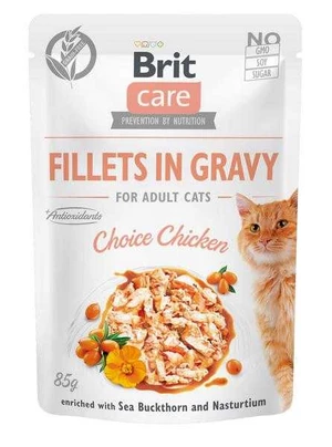 Brit Kapsička Care Cat Fillets In Gravy Chicken 85g