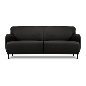 Čierna kožená pohovka Windsor & Co Sofas Neso, 175 x 90 cm