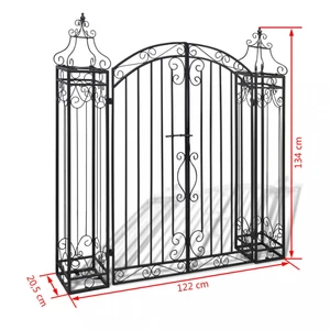 Okrasná zahradní brána kov Dekorhome 134 cm