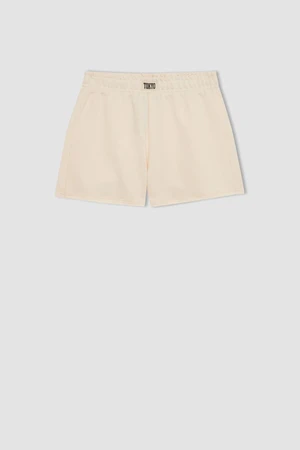 DEFACTO Girl's Woven Labeled Shorts