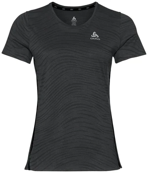 Odlo Zeroweight Engineered Chill-Tec T-Shirt Black Melange M Camiseta de running de manga corta