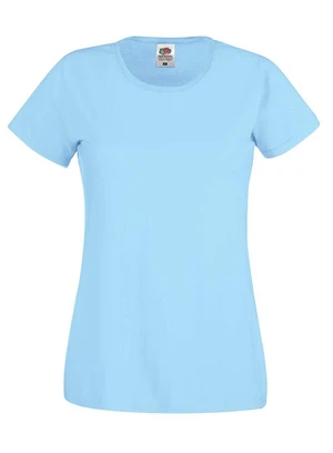 Blue Women's T-shirt Lady fit Original Fruit of the Loom