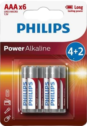 PHILIPS LR03P6BP/10 Batérie 6 ks