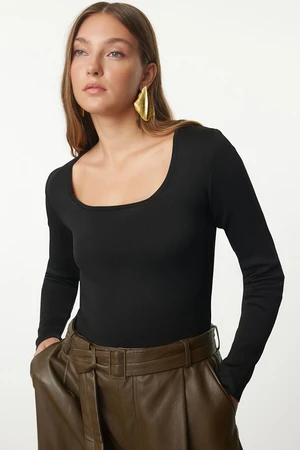 Trendyol Black Basic Pool Neck Knitwear Sweater