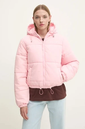 Bunda Juicy Couture MARGIE PUFFER dámská, růžová barva, zimní, JCOIJ224553