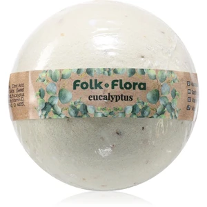 Folk & Flora Eucalyptus bomba do kúpeľa s upokojujúcim účinkom 130 g