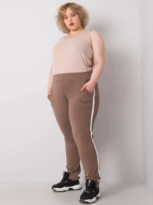 Kairi hnědé tepláky plus size velikosti