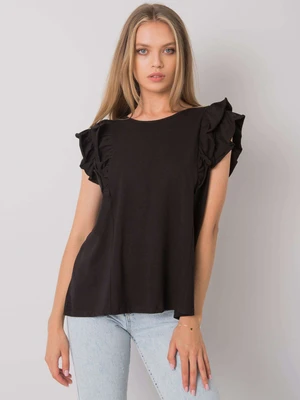 OCH BELLA Black blouse with back neckline