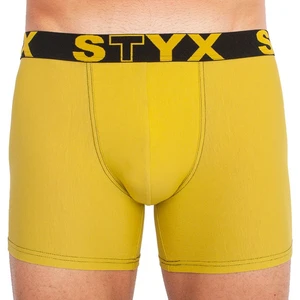 Men's boxers Styx long sports rubber green-yellow