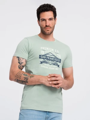 Ombre San Francisco men's printed cotton t-shirt - mint