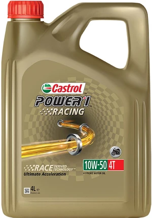 Motocyklový olej Castrol POWER1 RACING 4T 10W50 4L