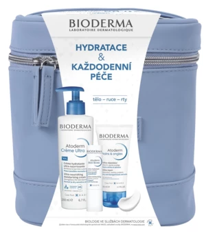 BIODERMA Atoderm set Vianoce 2023 - hydratačný krém + tyčinka na pery + krém na ruky