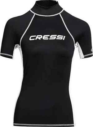 Cressi Rash Guard Lady Short Sleeve Camisa Black/White M