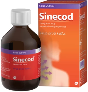 Sinecod sirup proti suchému a dráždivému kašľu 200 ml