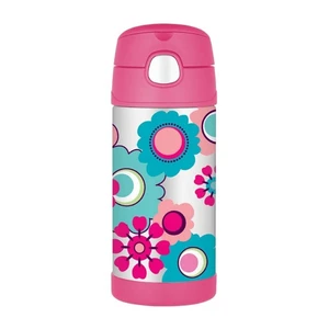 Thermos FUNtainer Dětská termoska s brčkem - květy 355 ml