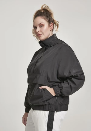 Women's Panel Pull Over Black Jacket