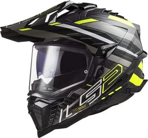 LS2 MX701 Explorer Carbon Edge Black/Hi-Vis Yellow XL Casca