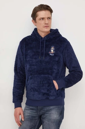 Mikina Polo Ralph Lauren pánská, tmavomodrá barva, s kapucí, s aplikací, 710930550