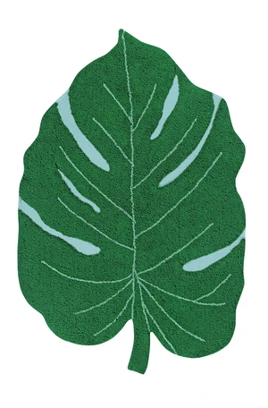 Bio koberec kusový, ručně tkaný Monstera Leaf-120x180