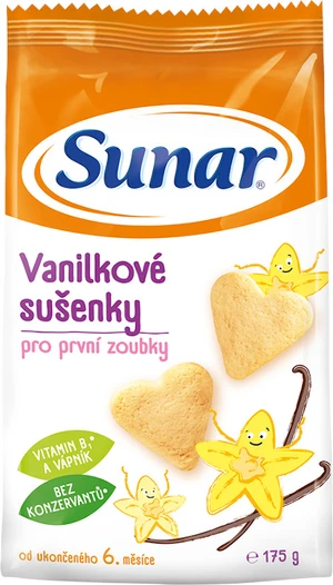 SUNAR vanilkové sušenky pro děti 175 g