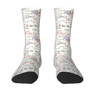 Mathematics Formulas Math Numbers Men Women Crew Socks Unisex Cute 3D Printed Geek Science Puzzle Dress Socks