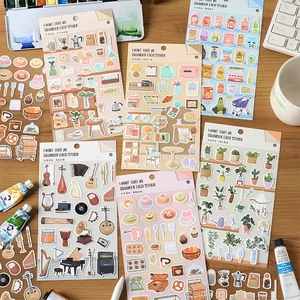 Card Lover [Life Love Song Series] Aesthetics Journal Stickers Washi Paper Sticker Paper Scrapbooking Material Scrapbook Kit