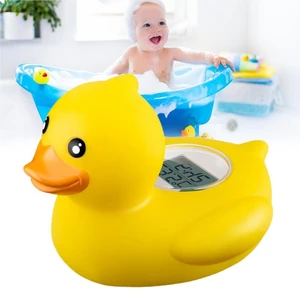 Baby Bath Water Thermometer Cartoon Duck Waterproof Temperature Gauge Warning Bathtub Alarm Heat Indicator LCD Screen