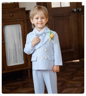 Newborn Little Boys 1 Year Birthday Photography Suit Boys Girls Formal Ceremony Costume Kids Wedding Performance Party Dress