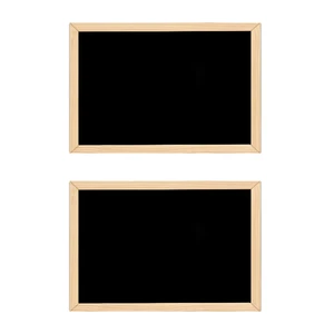 2X Double-Sided Blackboard Wooden Crafts Wooden Frame Small Blackboard Writing Message Board Home Decoration DIY Listing