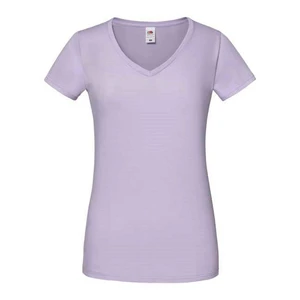 Lavender Women's T-shirt Iconic Vneck Fruit of the Loom