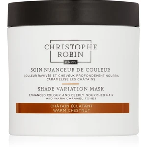 Christophe Robin Shade Variation Mask výživná krémová maska na vlasy odtieň Warm Chesnut 250 ml