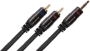 Audio Tuning 2 RCA - Klinke 3,5mm 0,5 m Noir Hi-Fi Câble AUX