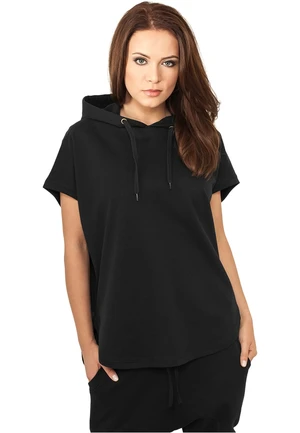 Women's Black Terry Hoody Sleeveless