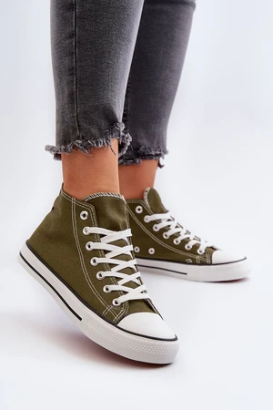 Women's sneakers dark green Socerio