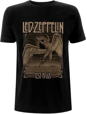 Led Zeppelin Tričko Faded Falling Unisex Black M