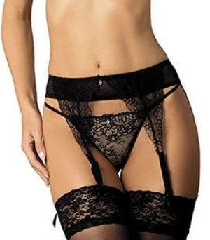 Women's Scarlet Lace Mini Thong - Black