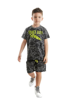 Denokids Space Rocket Boy Summer T-shirt Shorts Set