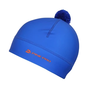 Functional beanie with pompom ALPINE PRO ABERE electric blue lemonade